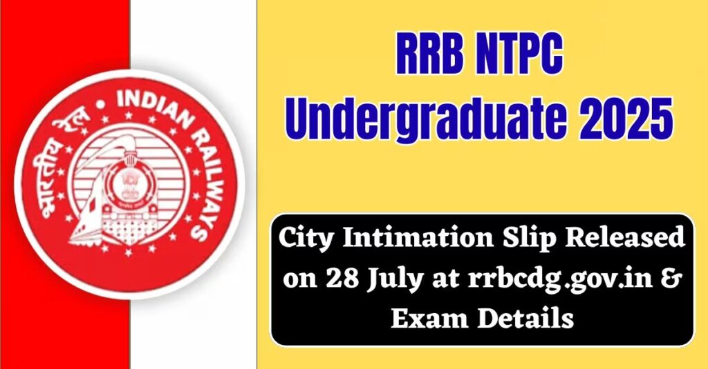 RRB NTPC Undergraduate 2025