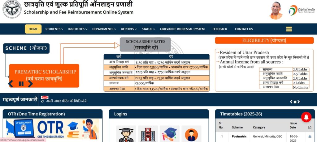 UP Scholarship Scheme 