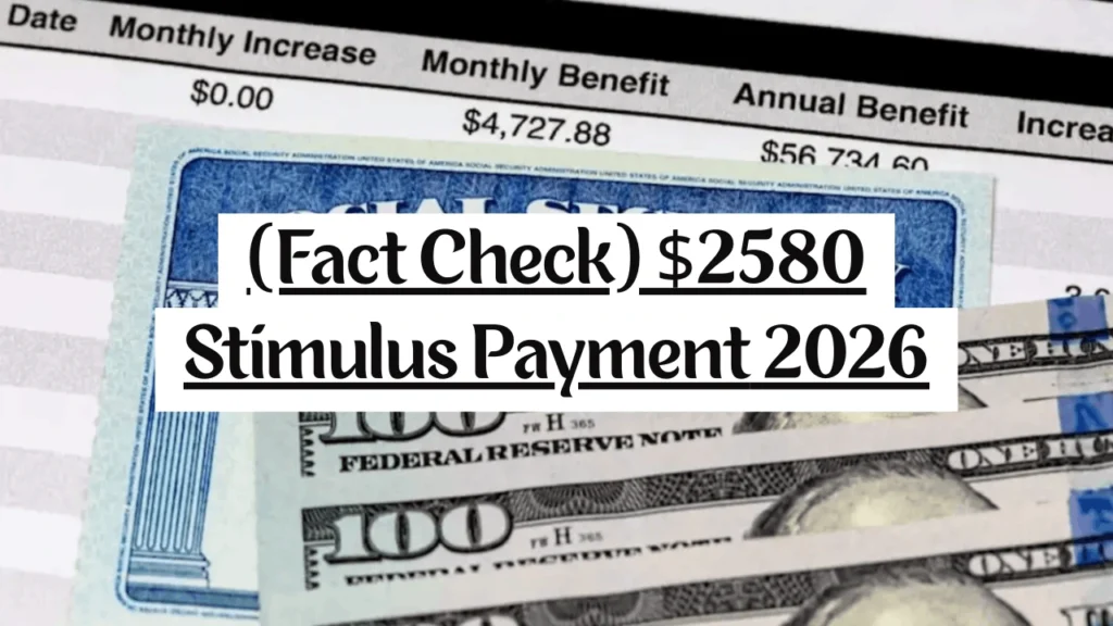 $2580 Stimulus Payment 2026