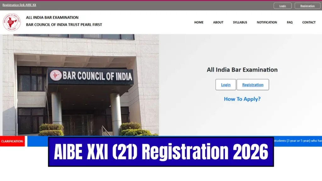 AIBE XXI (21) Registration 2026