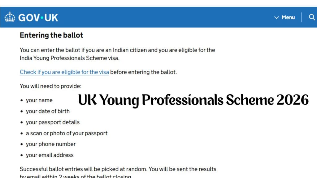 UK Young Professionals Scheme 2026