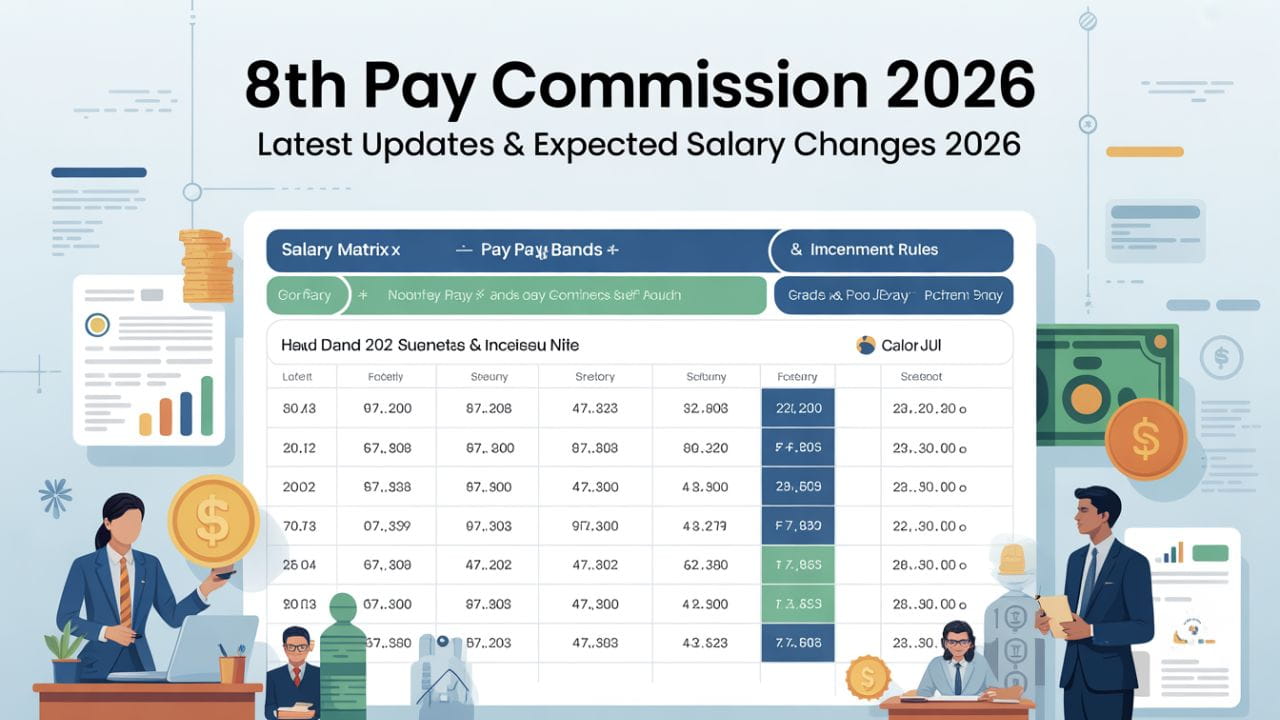 8th Pay Commission 2026 Salary Matrix, New Pay Bands, Grade Pay ...