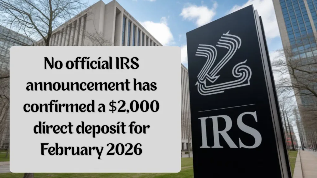 No official IRS announcement has confirmed a $2,000 direct deposit for February 2026”
