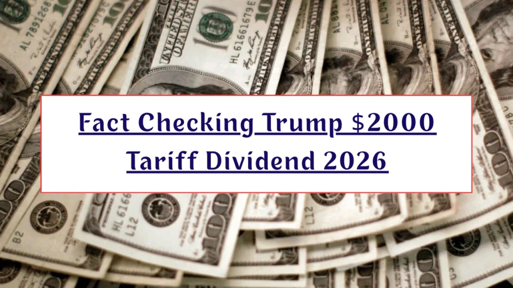 Trump $2000 Tariff Dividend 2026