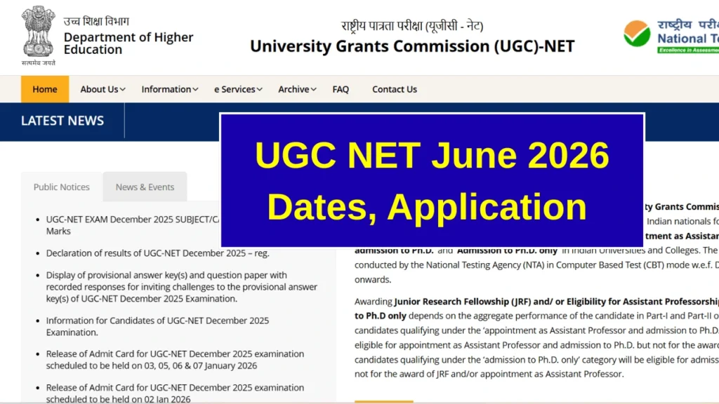 UGC NET June 2026 Dates, Application Eligibility & Updates 1 UGC NET June 2026