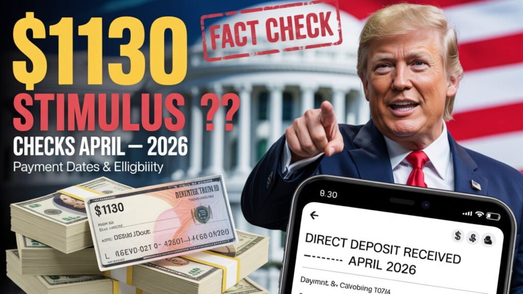 $1130 Stimulus Checks April 2026 
