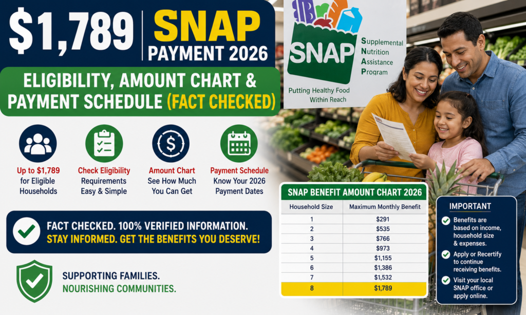 $1789 SNAP Payments 2026