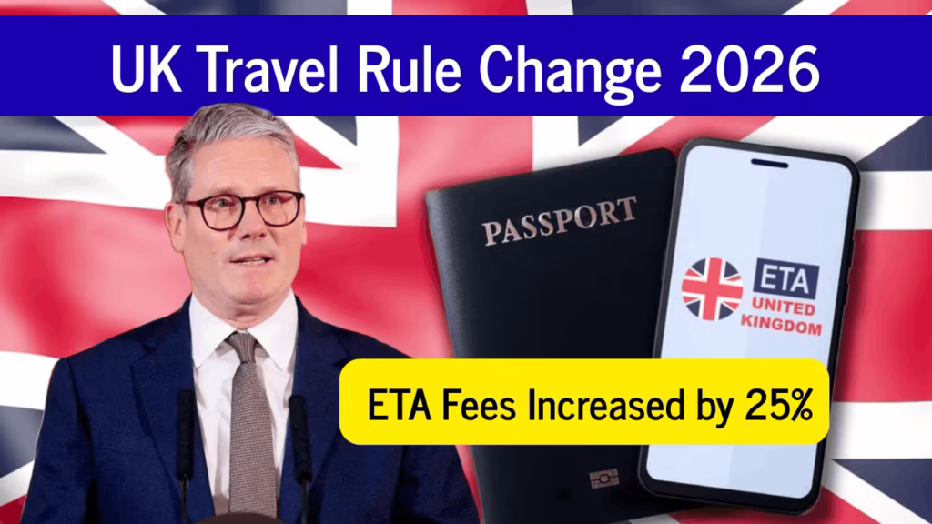 UK Travel Rule Change 2026 ETA Fees Increased by 25%