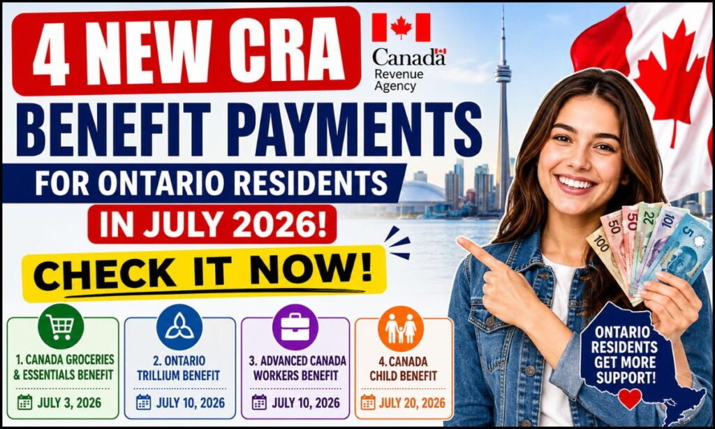 CRA Benefit Payments For Ontario Residents In July 2026