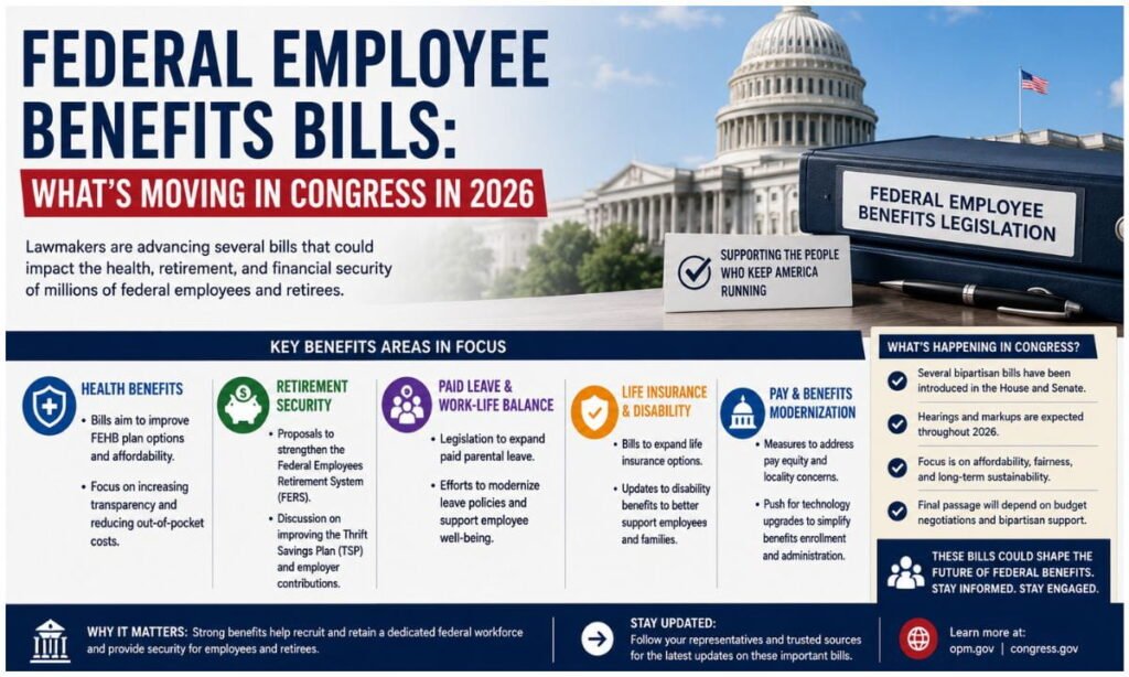 Federal Employee Benefits Bills 2026: What's Moving in Congress in 2026? 1 Federal Employee Benefits Bills 2026
