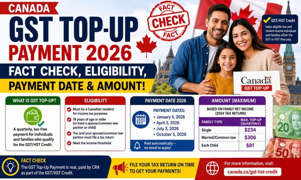 Canada GST Top-Up Payment 2026