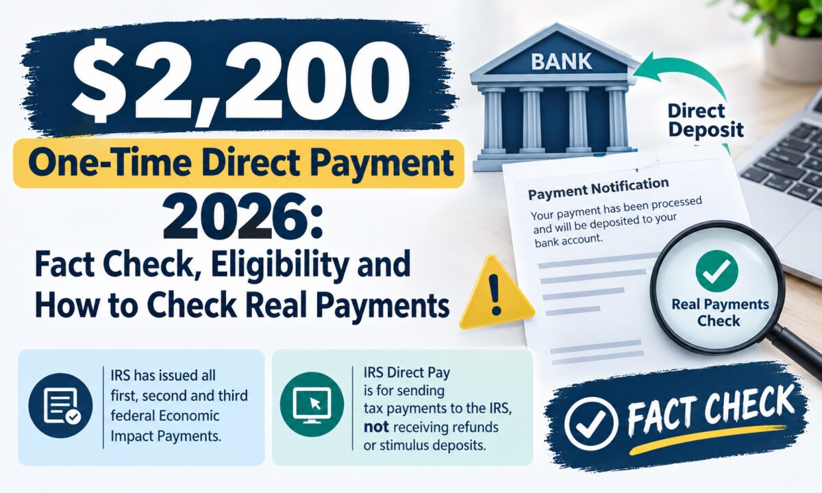 $2200 One-Time Direct Payment 2026