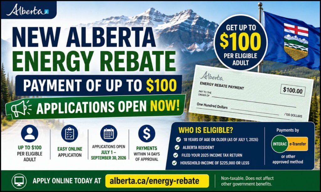 New Alberta Energy Rebate Payment of Up to $100: Applications Open Now! 1 Alberta Energy Rebate Payment