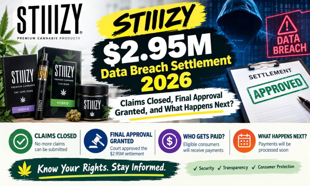 STIIIZY $2.95M Data Breach Settlement 2026