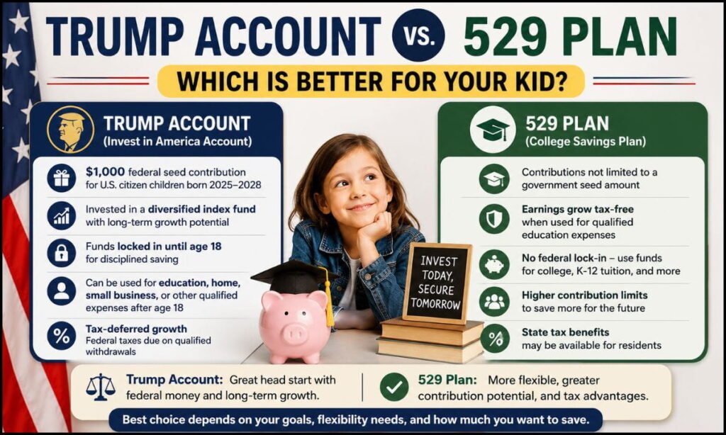 Trump Account vs 529 Plan: Which Is Better for Your Kid? 1 Trump Account vs 529 Plan