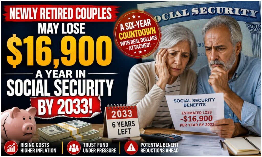 Newly Retired Couples May Lose $16,900 a Year in Social Security by 2033 - A Six-Year Countdown With Real Dollars Attached! 1 Retired Couples May Lose $16,900 a Year in Social Security by 2033
