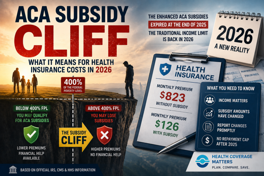 ACA Subsidy Cliff 2026: What Is It, Who Is Affected and Why Health Insurance Costs Are Rising 1 ACA Subsidy Cliff 2026