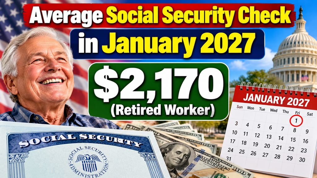 Average Social Security Check in January 2027: $2,170 (Retired Worker) 1 Average Social Security Check in January 2027