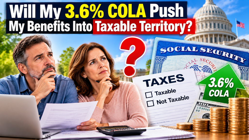 Will My 3.6% COLA Push My Benefits Into Taxable Territory? 1 Will My COLA Become Taxable